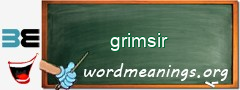 WordMeaning blackboard for grimsir